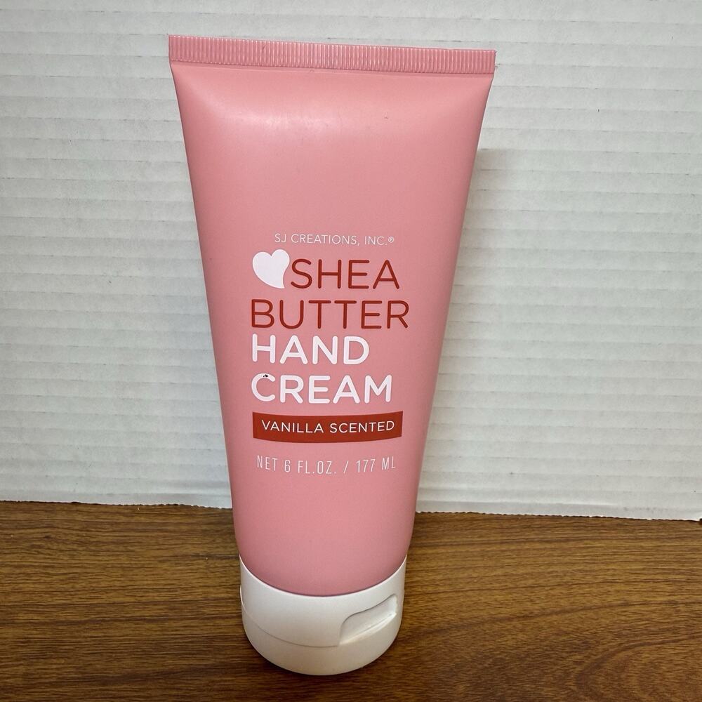 SJ CREATIONS Shea Butter Hand Cream Vanilla Scent 6oz New